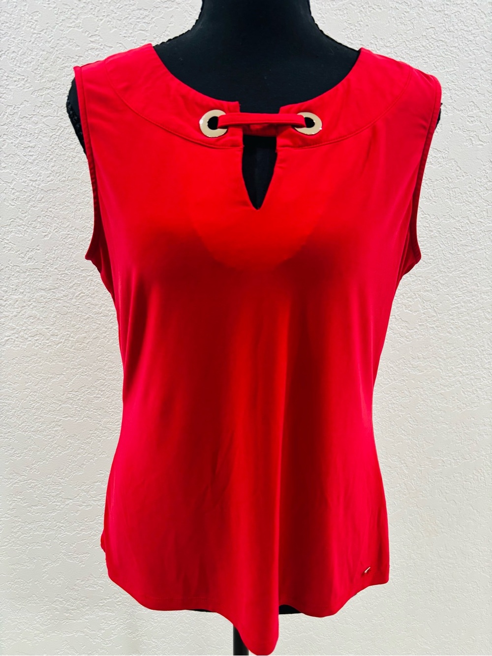 Tommy Hilfiger Sleeveless Grommet Keyhole Top,